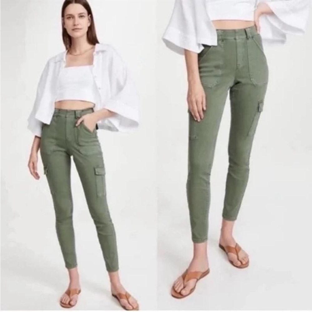 Spanx Green Cargo Skinny Pants